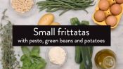Small frittatas with pesto green beans and potatoes - La Cucina Italiana USA