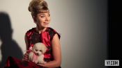 Imogen Poots and Puppies at Vanities Photo Shoot