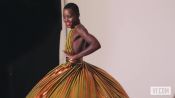 Lupita Nyong’o Draped in Balloons and Feathers for Vanities Opener