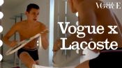 Actor Aron Piper and dancers Adrien Sissoko & Andreas Giesen I Vogue Hommes x Lacoste Underwear