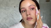 Росалия показывает макияж глаз в розовых тонах