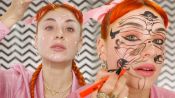 Miranda Makaroff: maquillaje artístico con eyeliner gráfico
