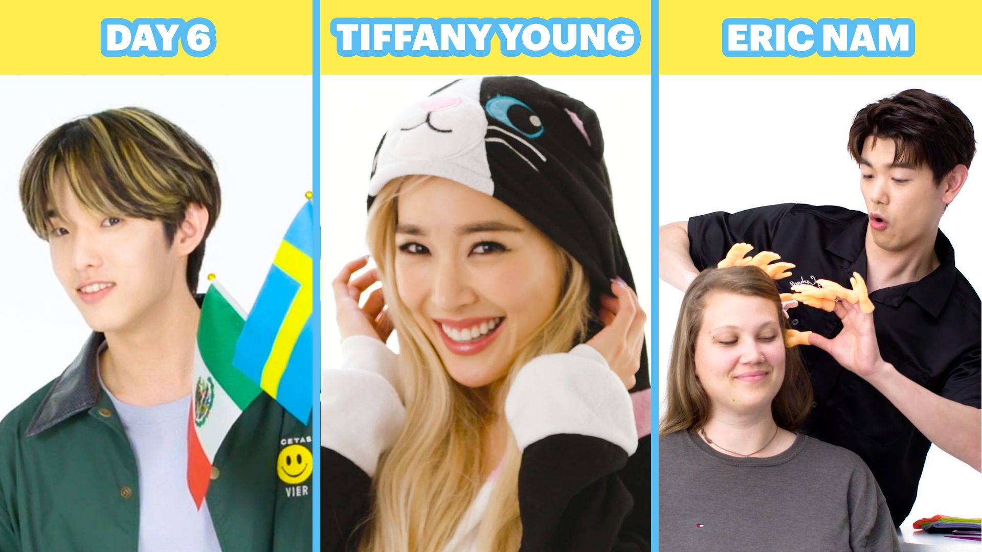 Watch Day6, Eric Nam, Tiffany Young and More K-Pop Artists Try 9 Things  They've Never Done Before | Try 9 | Allure
