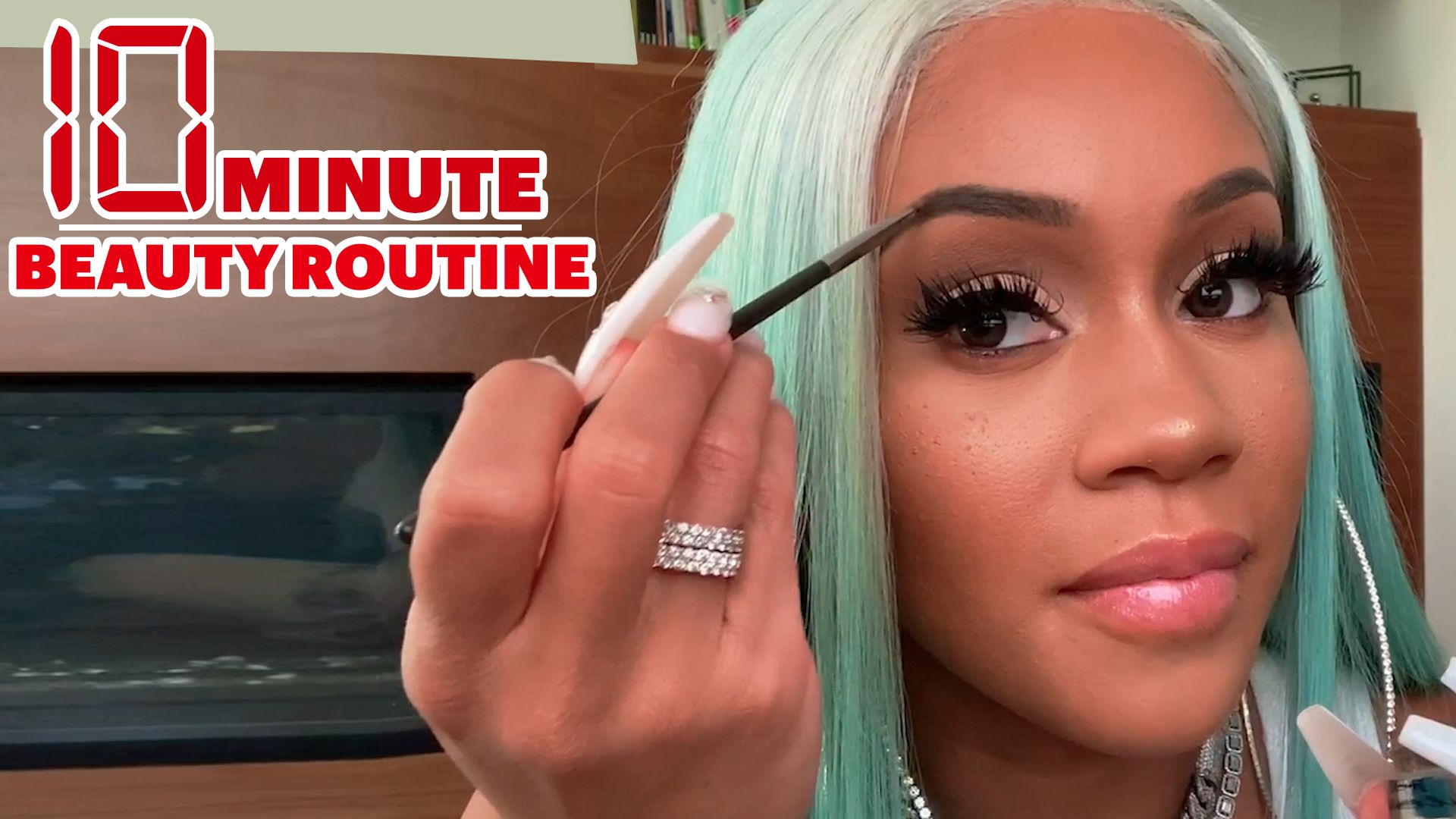 Watch Saweetie's 10 Minute Touch Up Beauty Routine 10 Minute Beauty