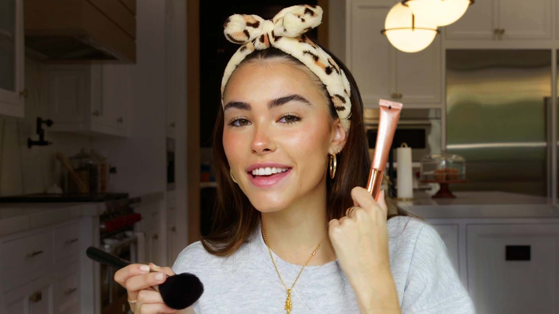 Madison Beers 10 Minute Beauty Routine for a Glowy Blush Look