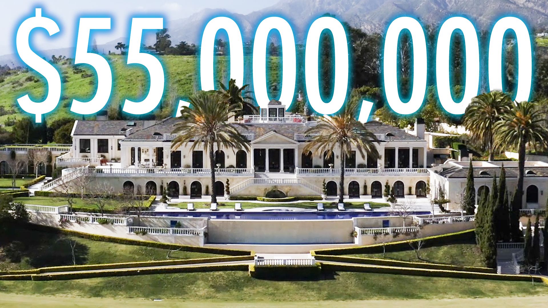 Watch Inside a $55M Mansion With a Helicopter Hangar | On the Market ...
