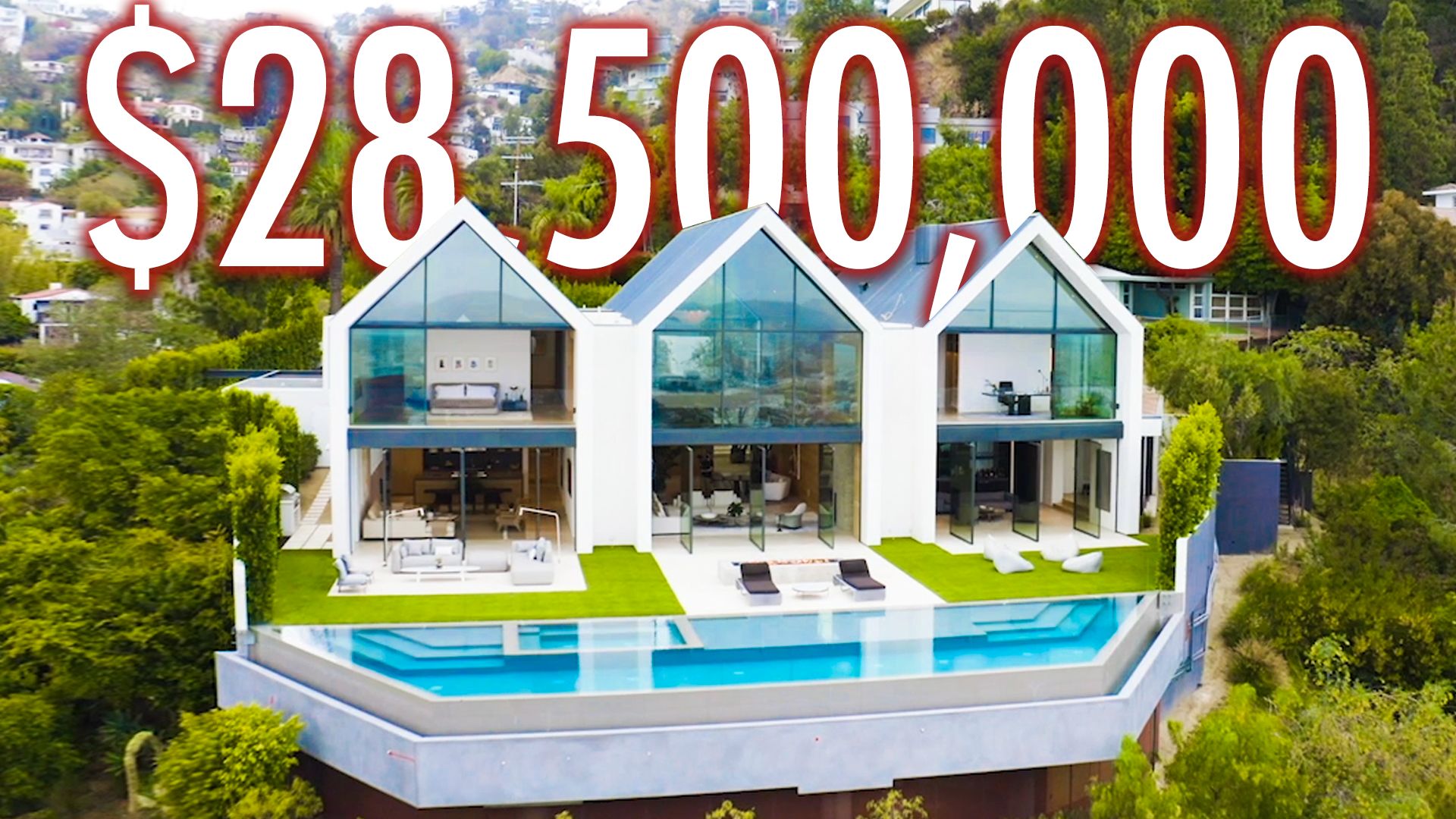 Watch Inside A $28.5M Hollywood Hills Farmhouse Mansion | On the Market ...