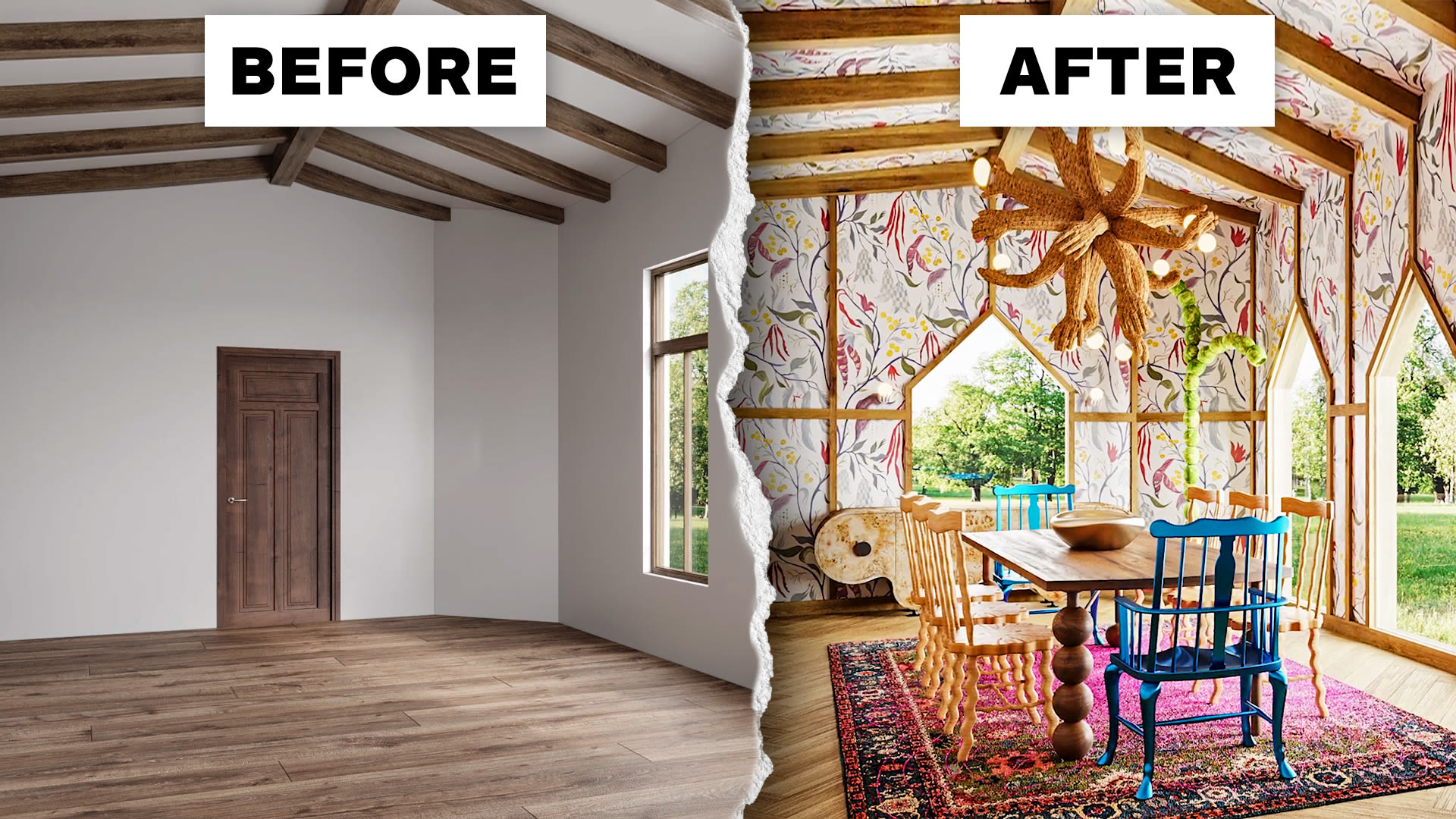 Watch 3 Interior Designers Transform The Same Dining Room | Space ...
