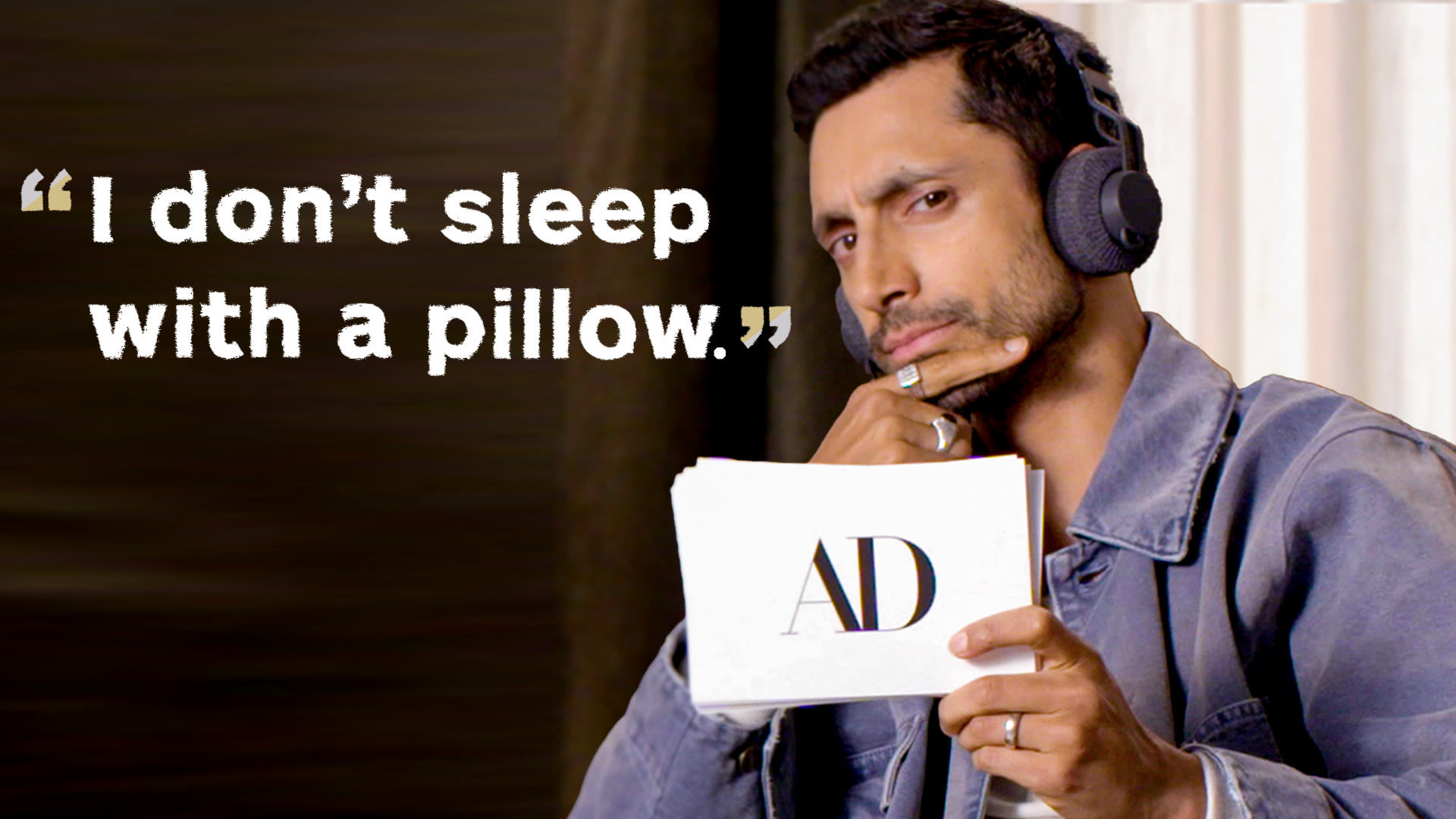 Watch Why Riz Ahmed Sleeps Without a Pillow | At Home With ...