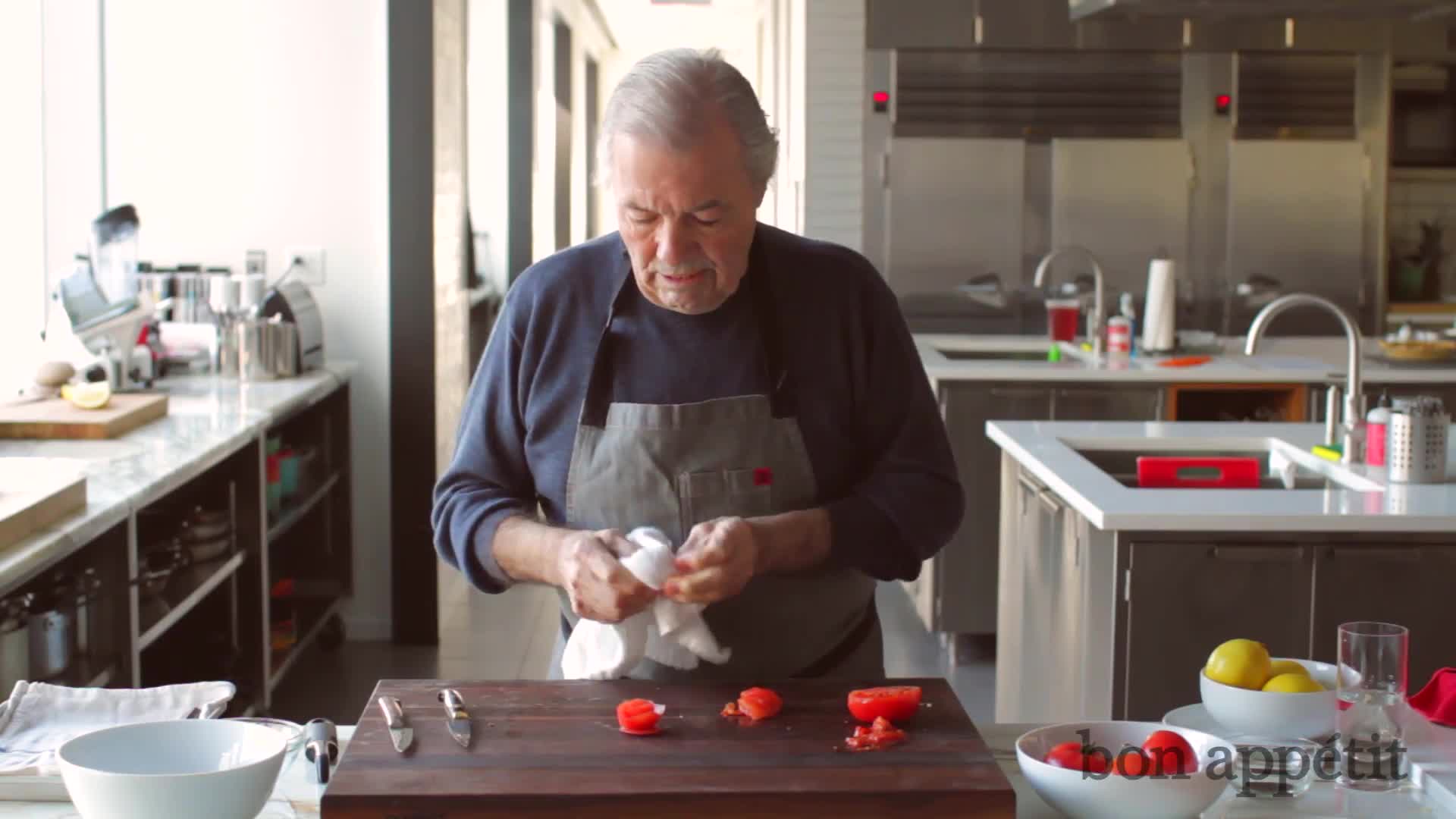 Watch Jacques Pépin Makes a Tomato Flower | Bon Appétit