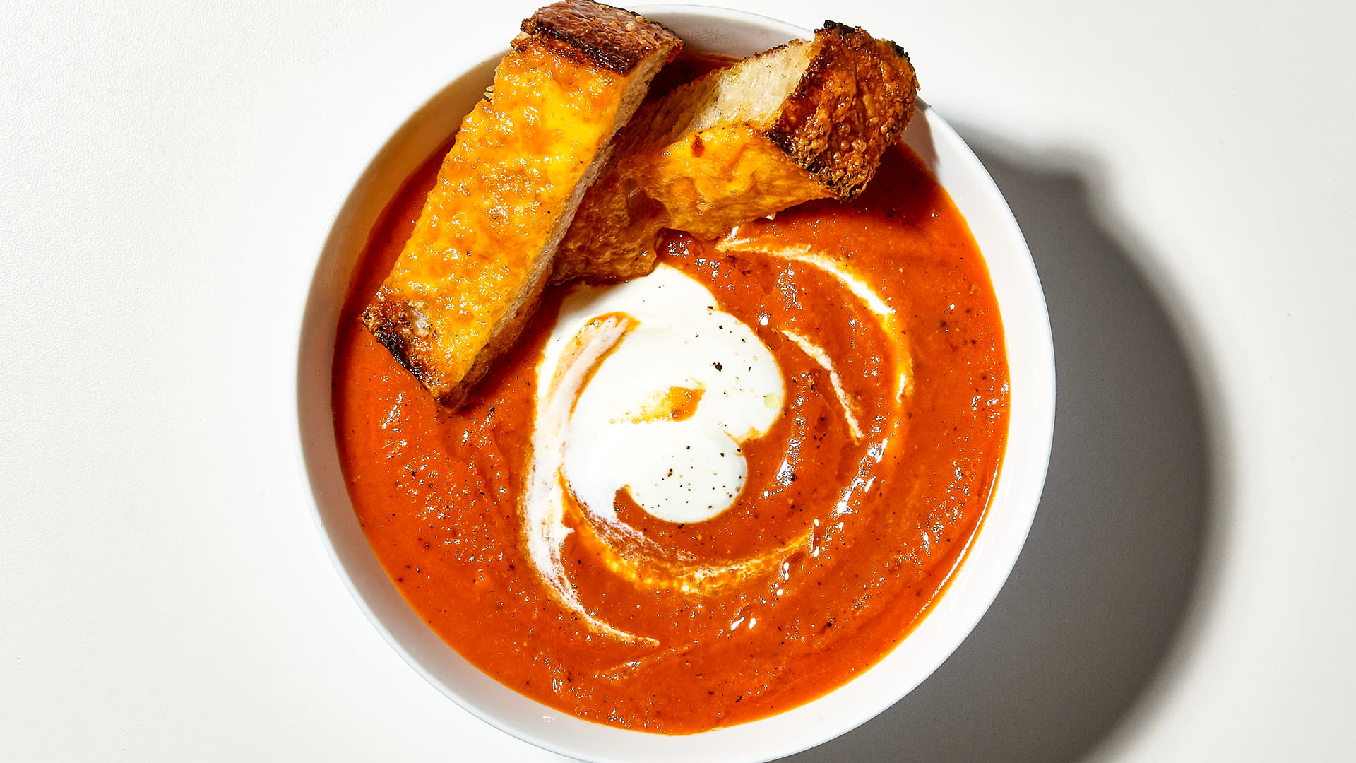 Watch Creamy Tomato Soup with Cheesy Fry Bread Bon Appétit