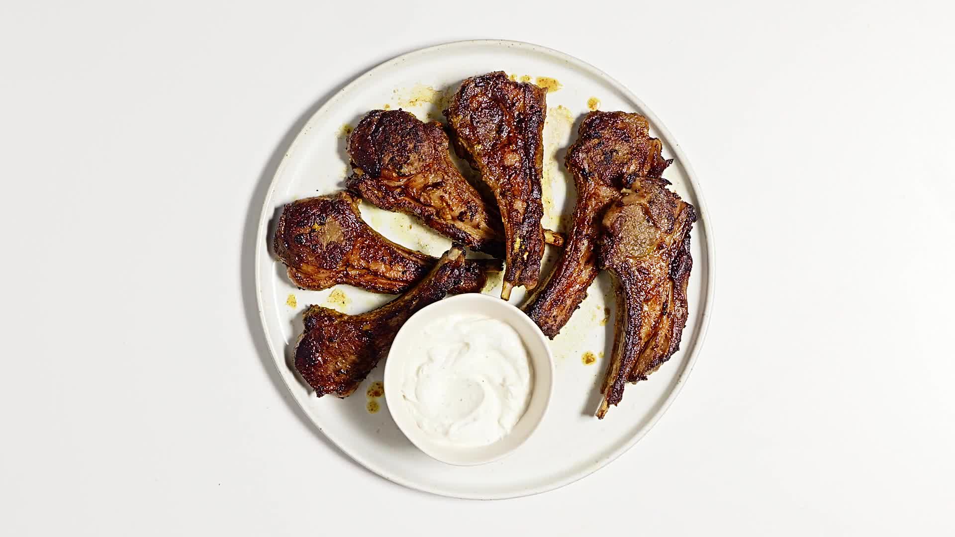 Watch Spiced Marinated Lamb Chops with Garlicky Yogurt Sauce Bon Appétit
