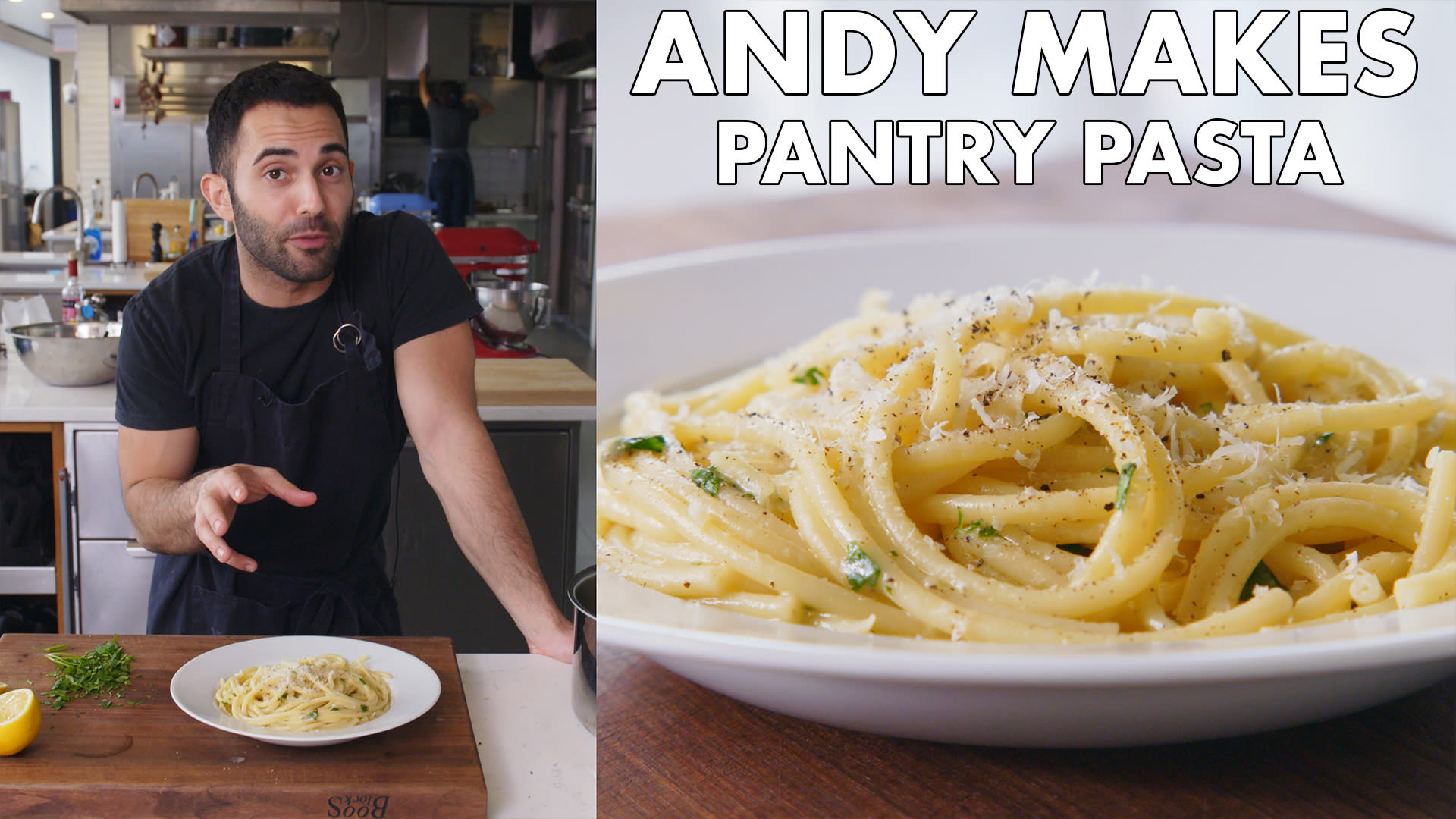 Watch Andy Makes Pantry Pasta | From the Test Kitchen | Bon Appétit