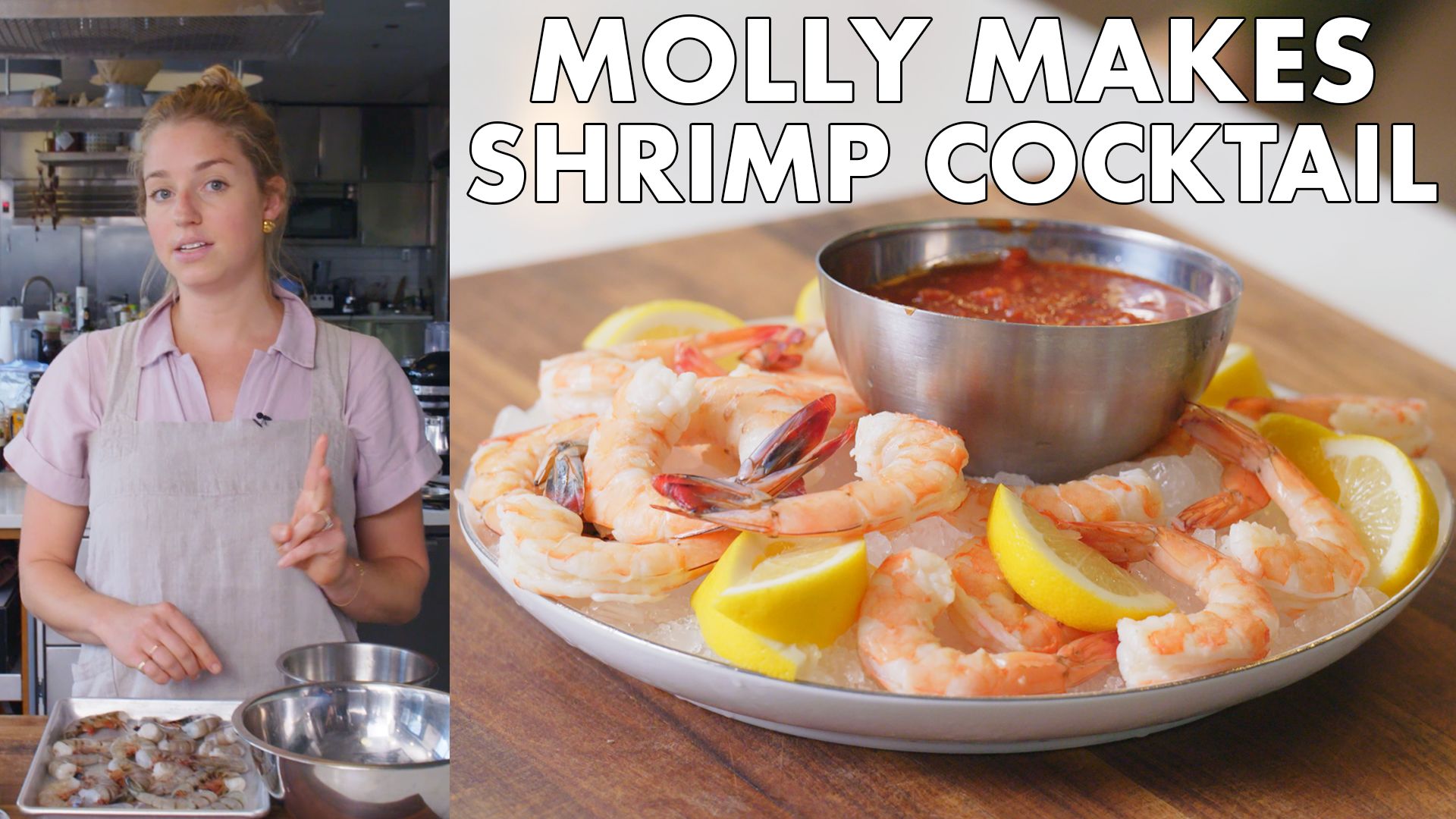 Watch From The Test Kitchen Molly Makes Classic Shrimp Cocktail Bon Appetit Video Cne Bonappetit Com Bon Appetit