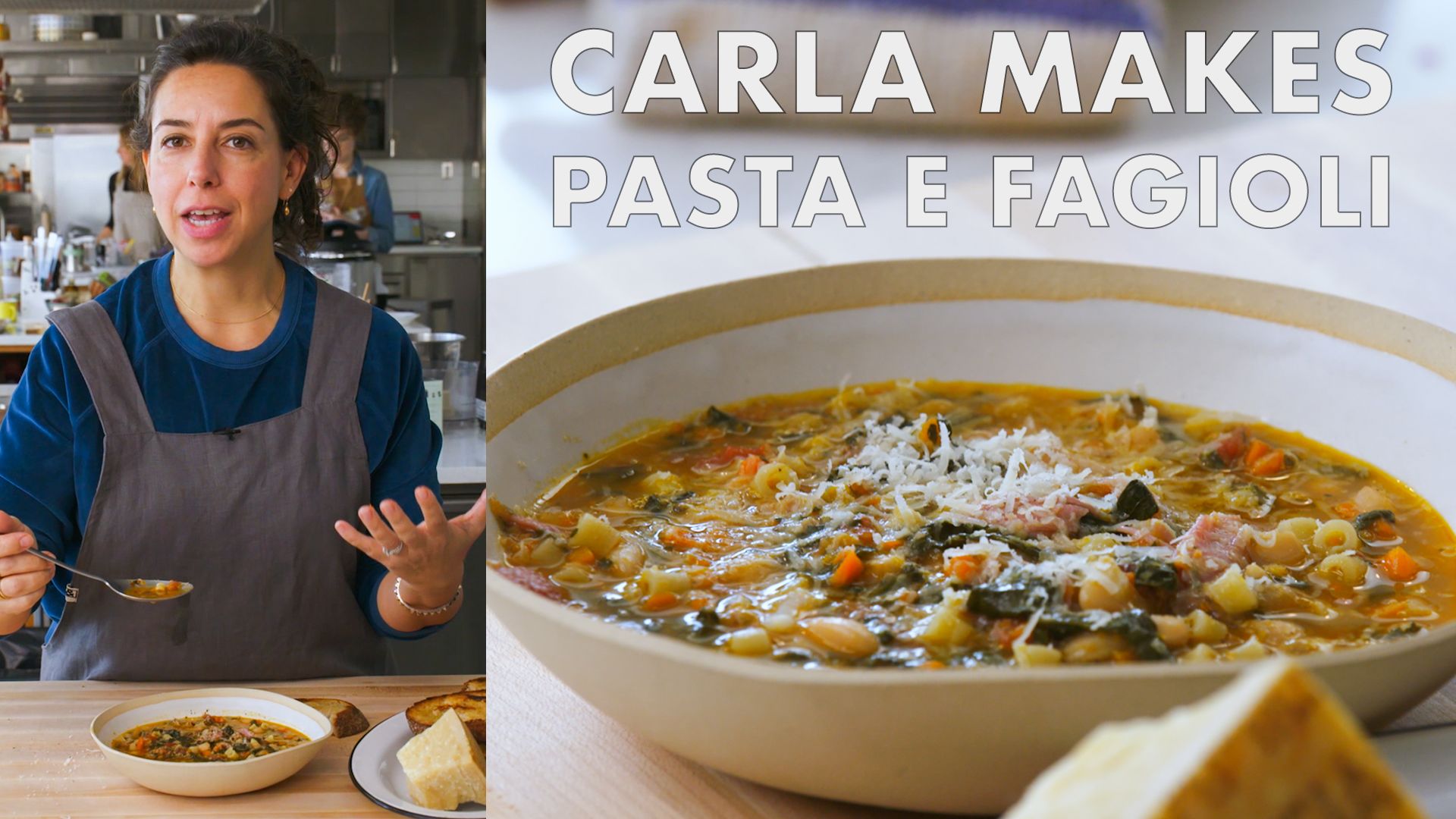 Watch Carla Makes Pasta e Fagioli From the Test Kitchen Bon Appétit