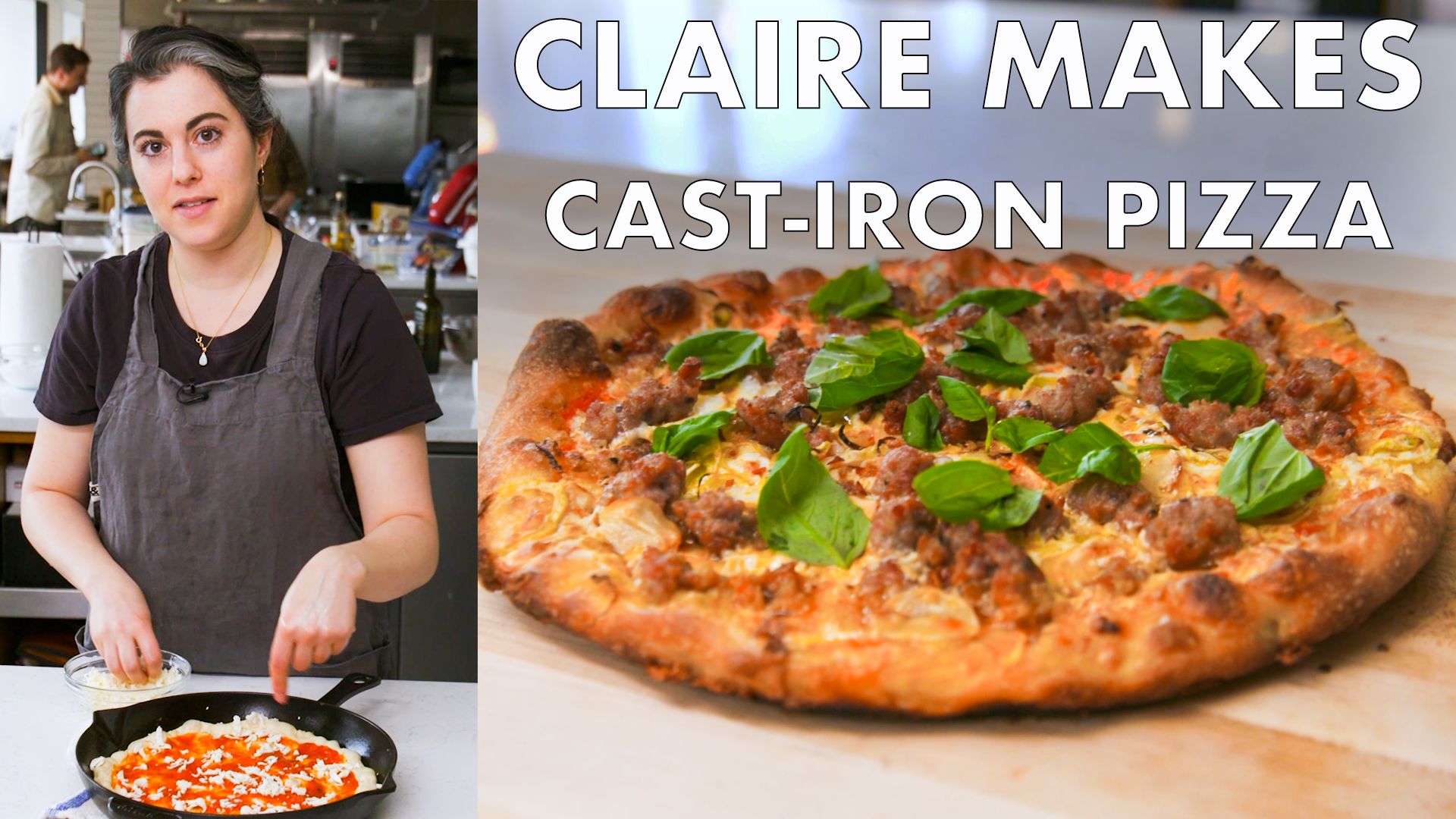 Watch Claire Makes Cast-Iron Skillet Pizza