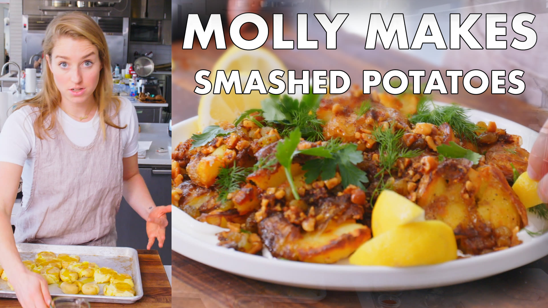 Watch Molly Makes Crispy Smashed Potatoes From The Test Kitchen Bon Appétit 