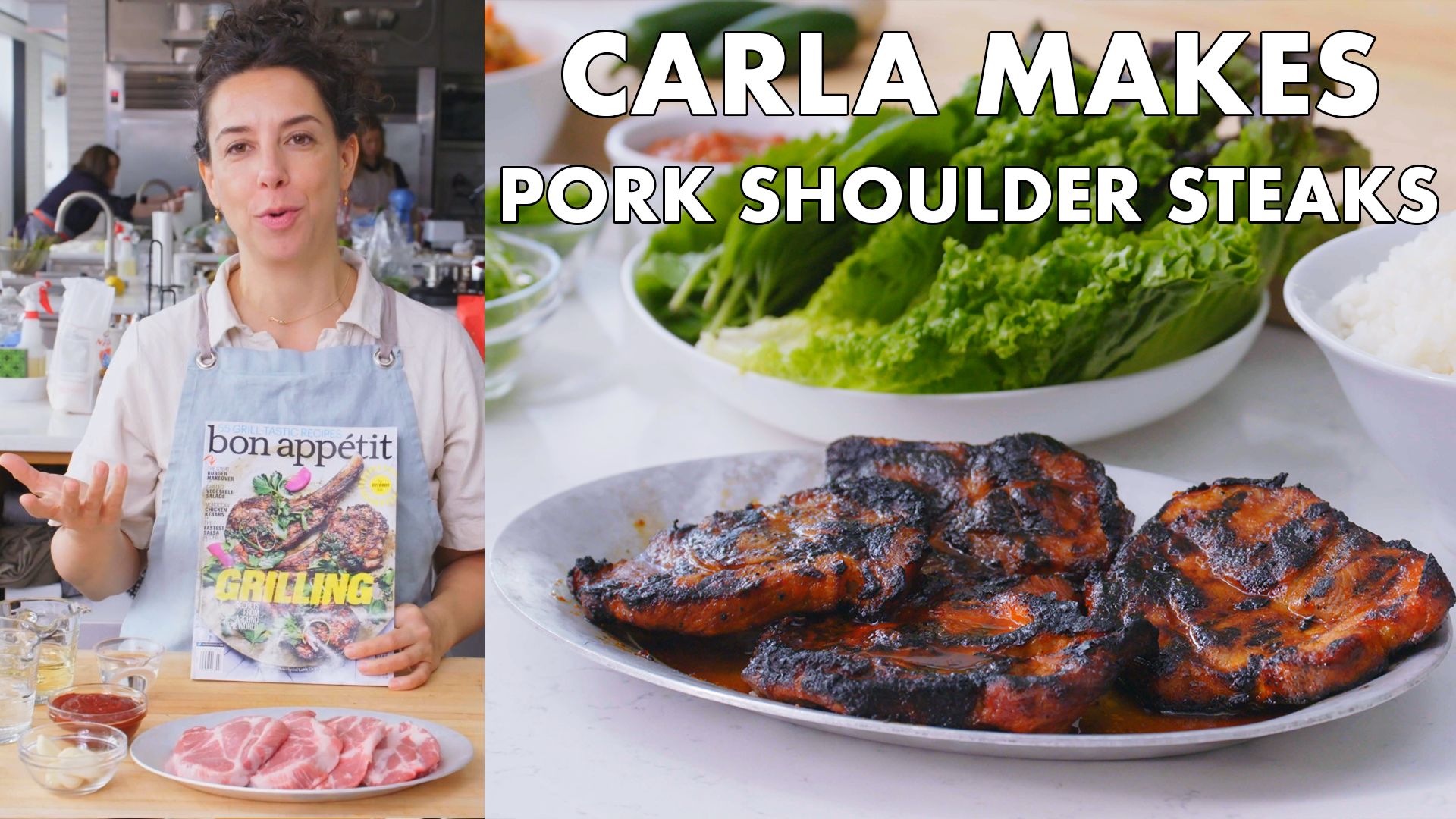 Watch Carla Makes Pork Shoulder Steaks From the Test Kitchen Bon