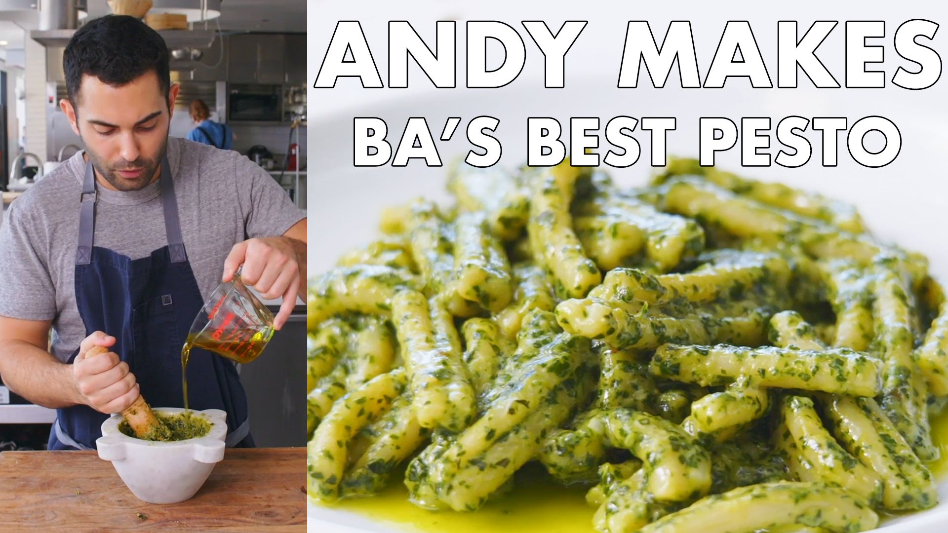 1920px x 1080px - Watch Andy Makes BA's Best Pesto | From the Test Kitchen | Bon AppÃ©tit