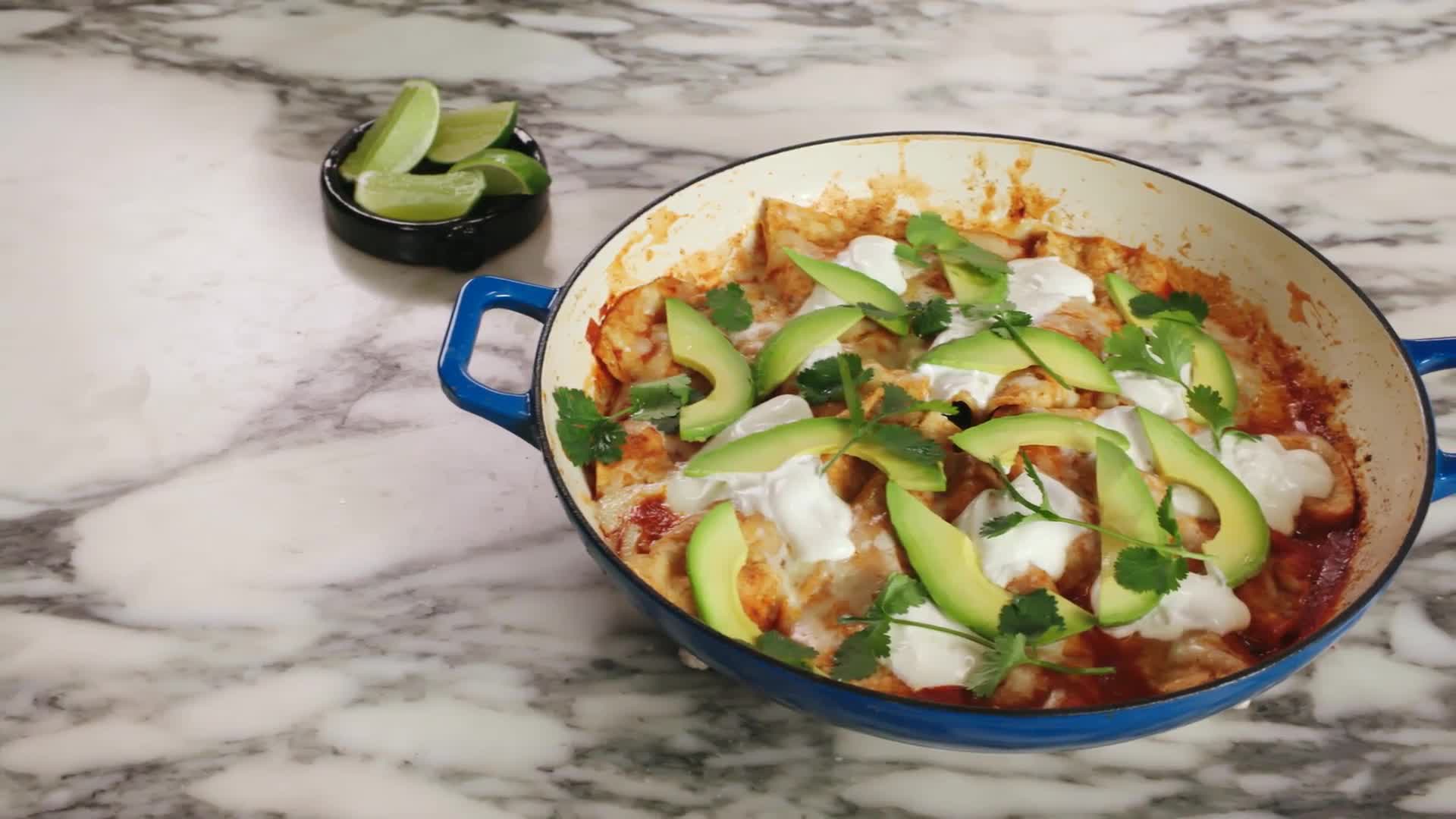 Watch Stovetop Skillet Beef Enchiladas Bon Appétit