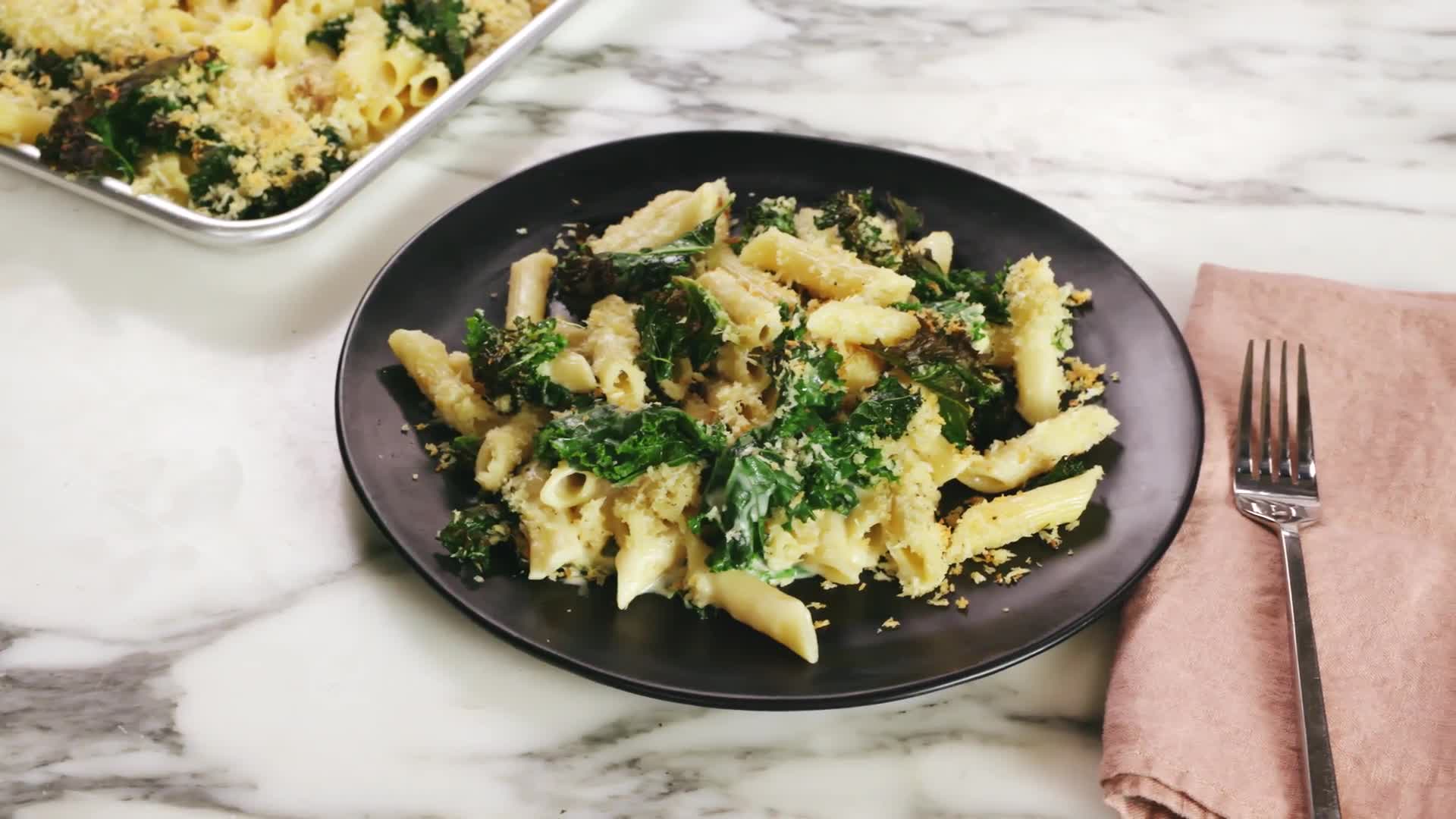Watch Crispy Cheesy SheetPan Pasta Bake Bon Appétit