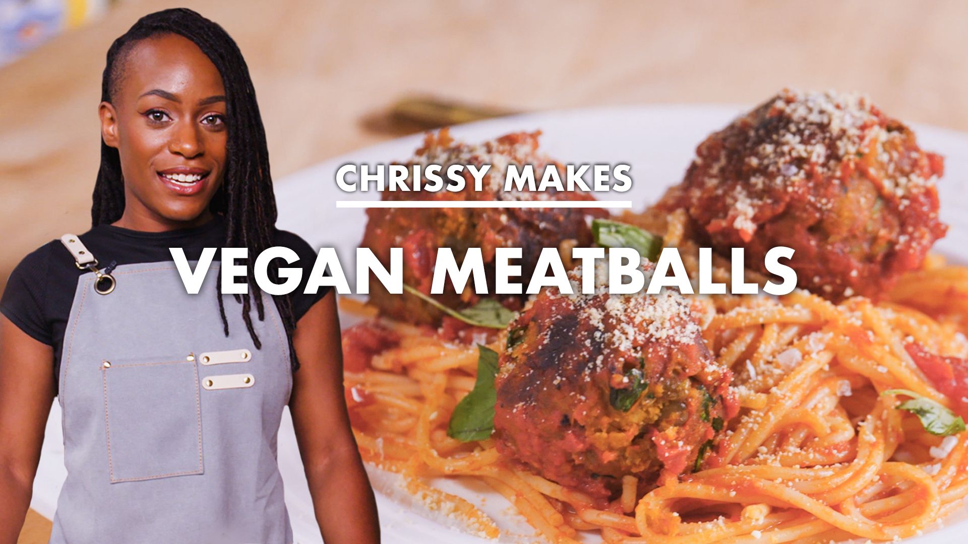 Watch Chrissy Makes Vegan Meatballs From the Home Kitchen Bon Appétit