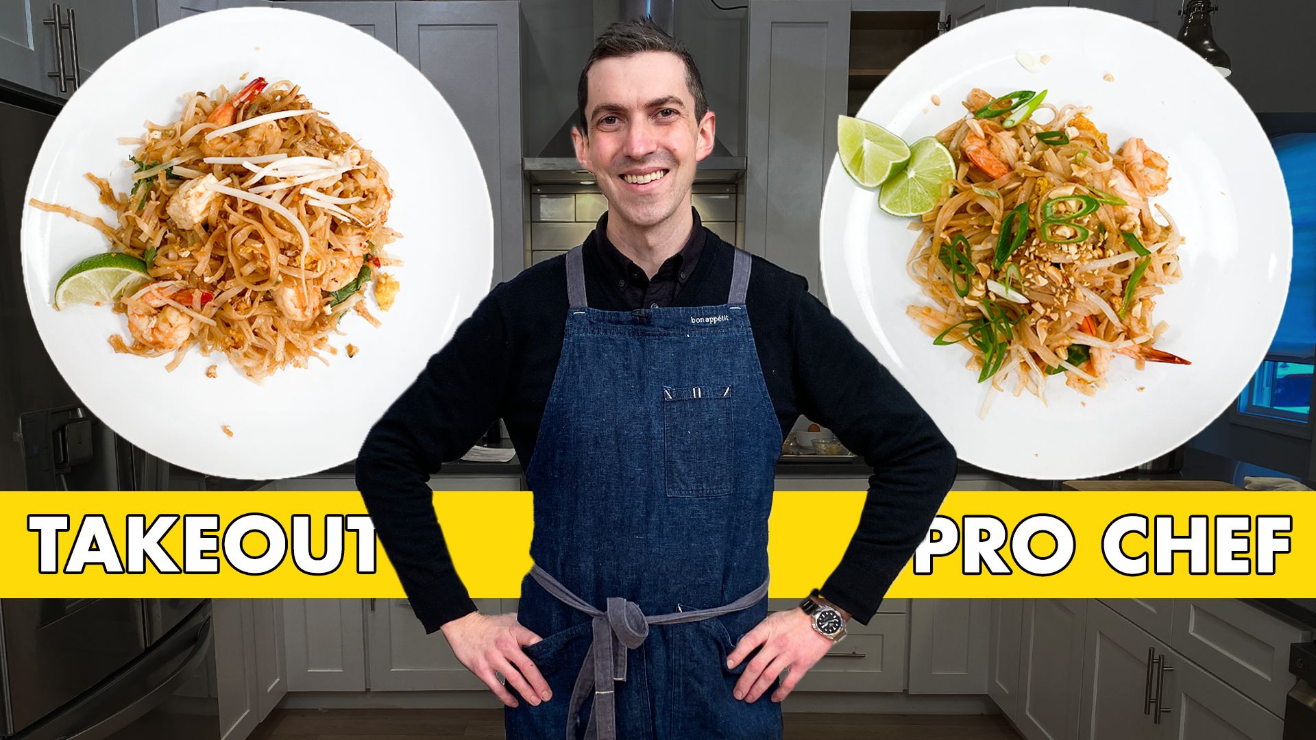 Man in apron making spaghetti with noodle cutter. Close-up pasta