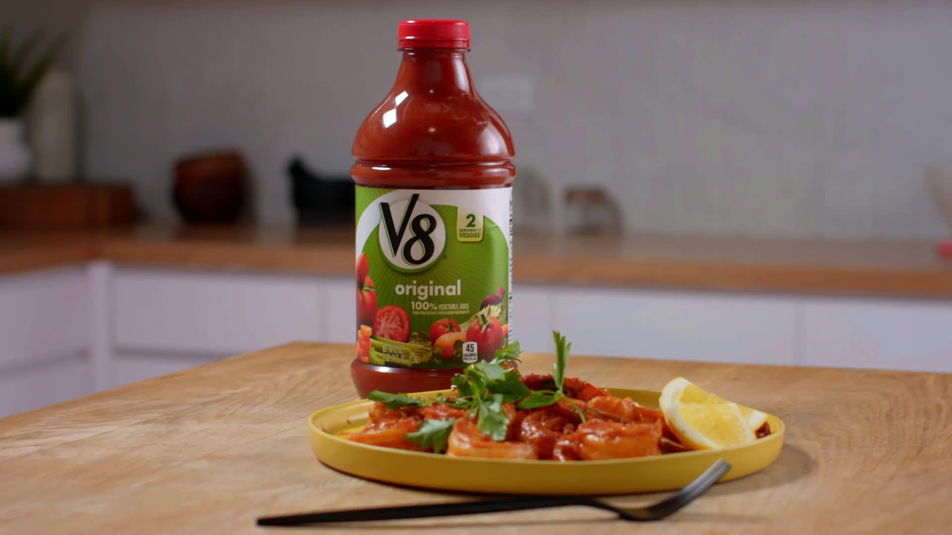 Watch Paprika Shrimp with Buttery V8® Sauce Bon Appétit