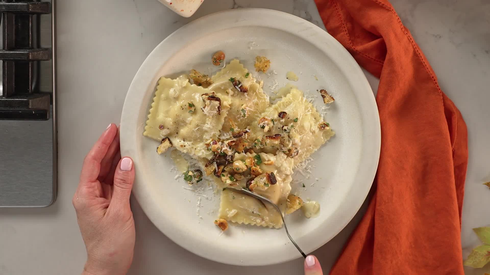 Watch Butternut Squash Ravioli with Shamrock Farms Eggnog and Hazelnut