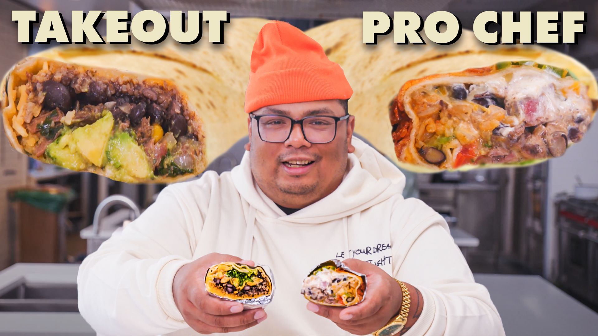 Watch Perfect Carne Asada Burritos: Takeout vs Pro Chef | Taking on Takeout  | Bon Appétit