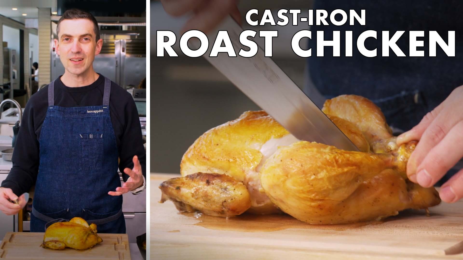Watch The Easiest Cast-Iron Roast Chicken & Potatoes Ever, From the Test  Kitchen