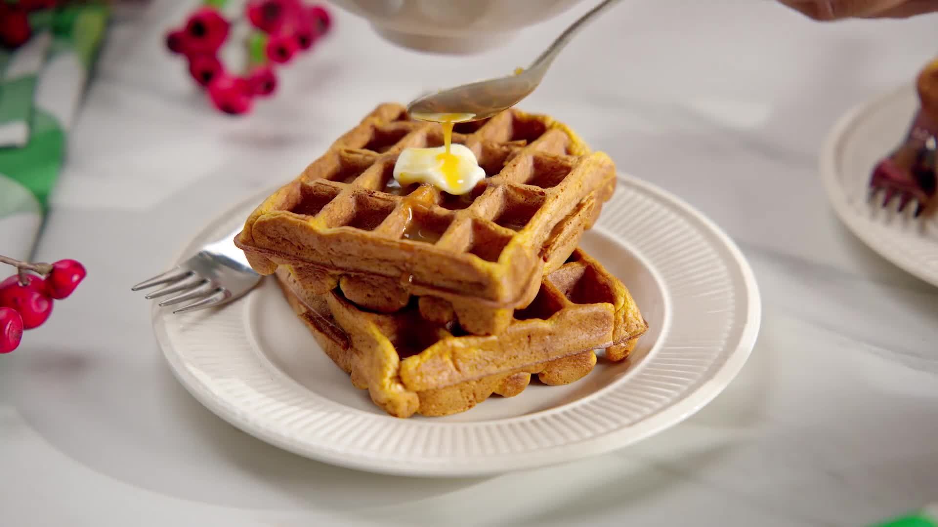 Watch Pumpkin Spice Waffles Bon Appétit
