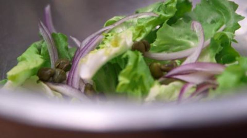 Escarole Salad With Horseradish And Capers Recipe Bon Appetit