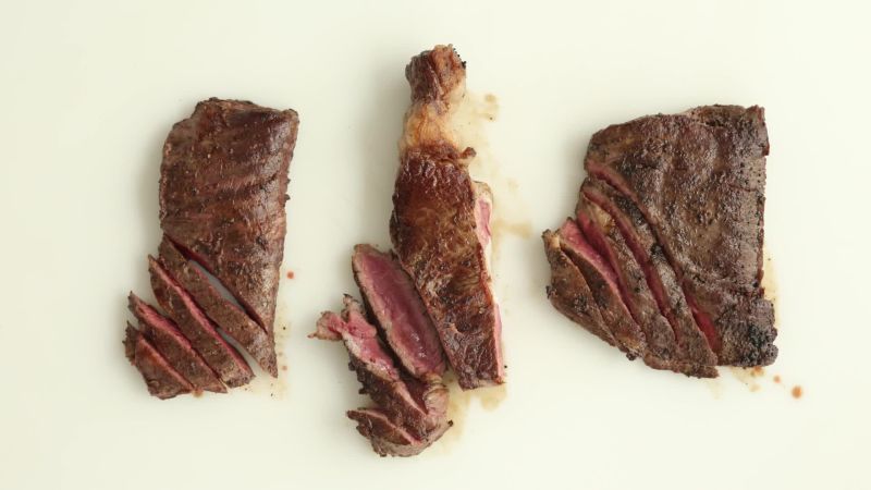 Watch Every Kitchen Technique You Ll Ever Need In Under Two Minutes How To Slice Flank Skirt And Strip Steaks Bon Appetit Video Cne Bonappetit Com Bon Appetit