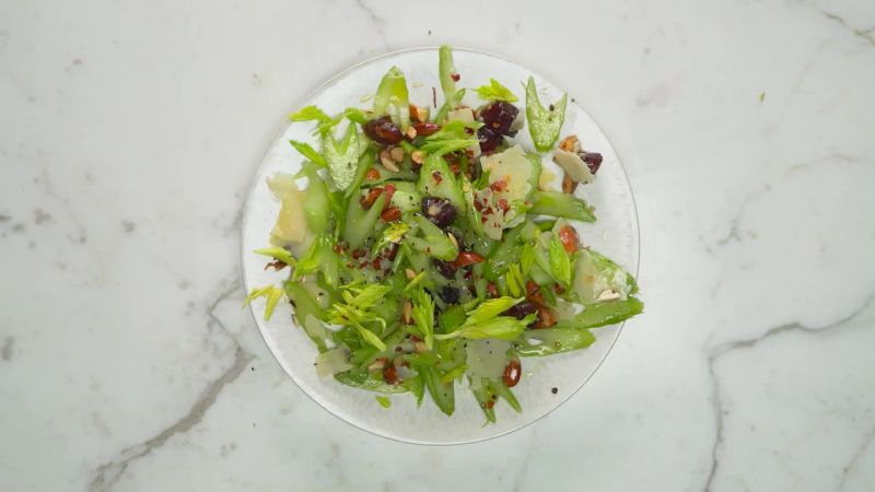 Celery Salad With Dates Almonds And Parmesan Recipe Bon Appetit