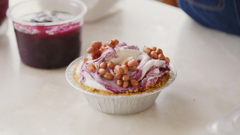 Watch This Pb J Ice Cream Pie Is The Dessert Of The Year Bon Appetit