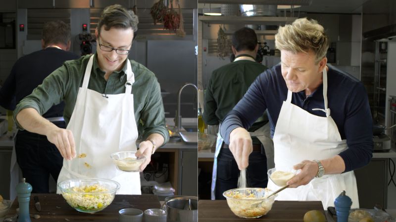 Watch Gordon Ramsay Challenges Amateur Cook to Keep Up with Him Back to Back Chef Bon Appétit pic