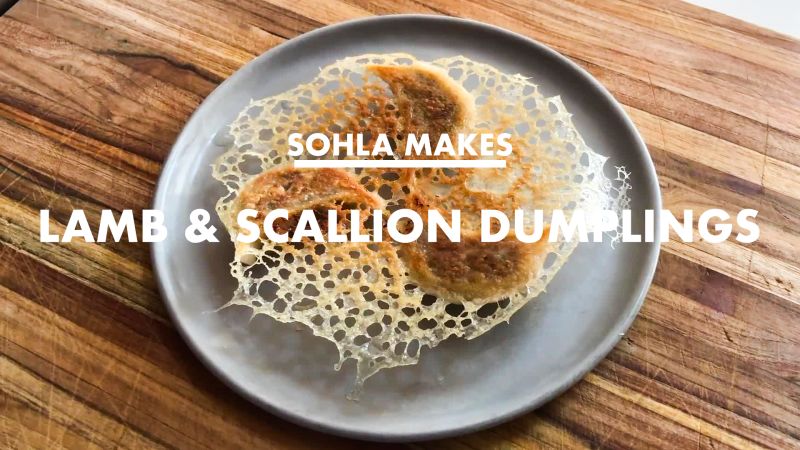 Pork And Scallion Dumplings With Crispy Skirt Recipe Bon Appetit