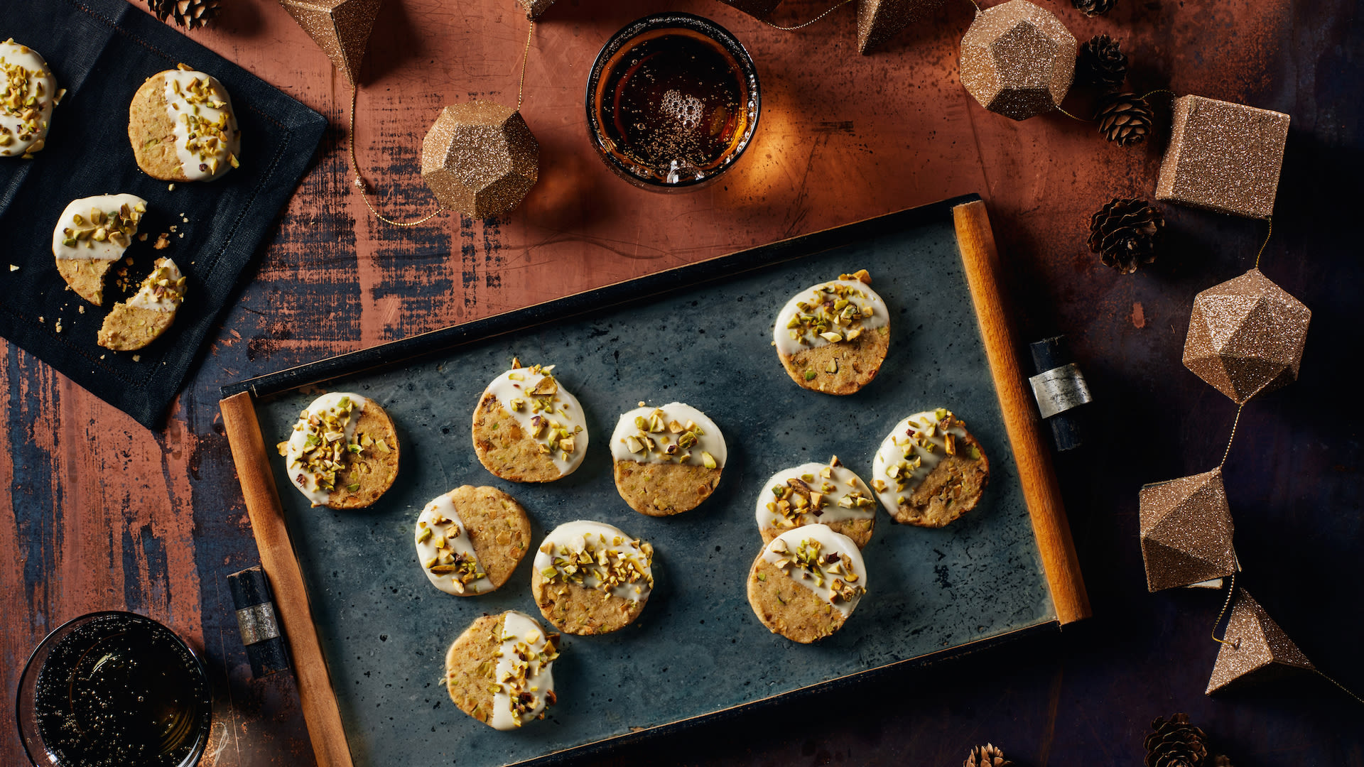 Watch How to Make Dipped Pistachio Christmas Cookies Epicurious