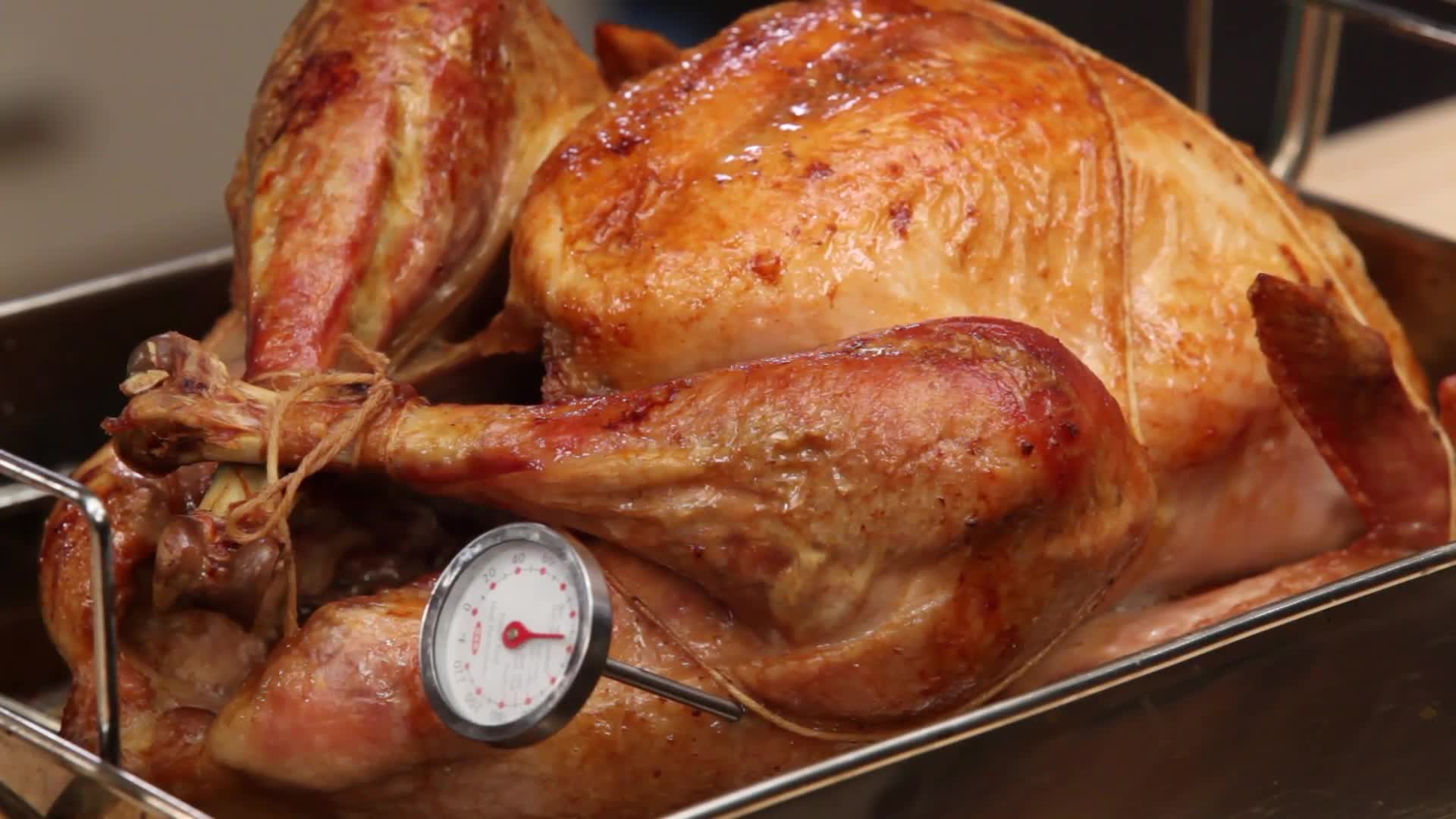 Use a meat thermometer for properly cooked turkey