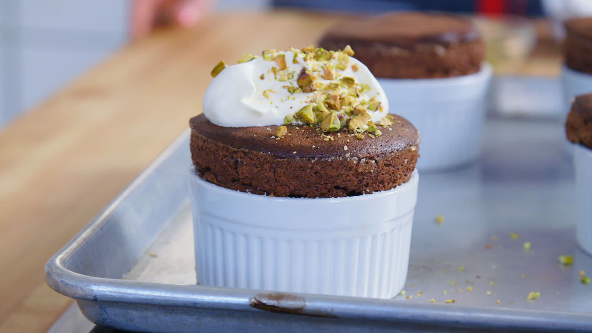 Watch Chocolate Raspberry Soufflé Epicurious