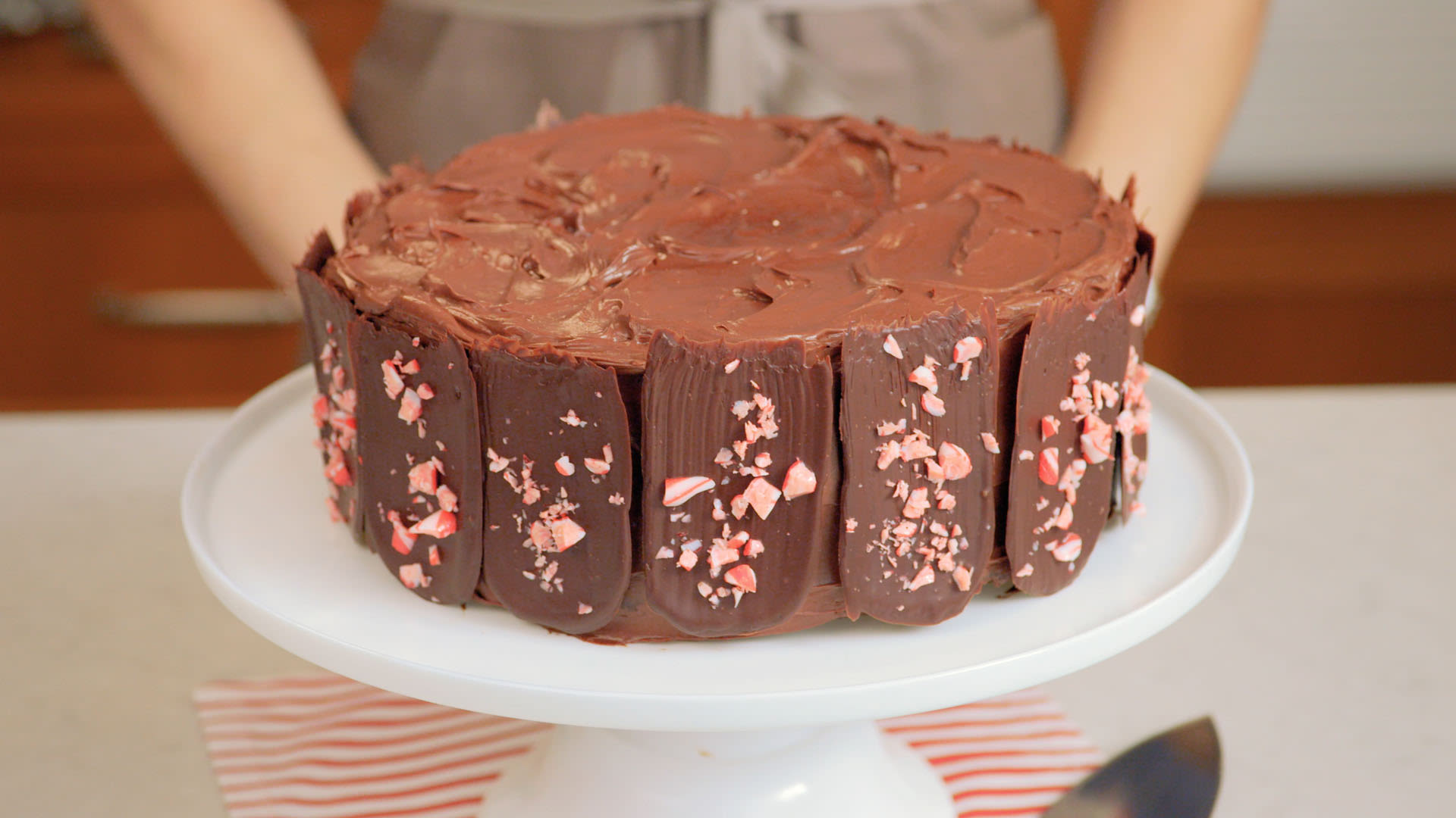 Watch Double Chocolate Cake with Peppermint Chocolate Frosting Epicurious