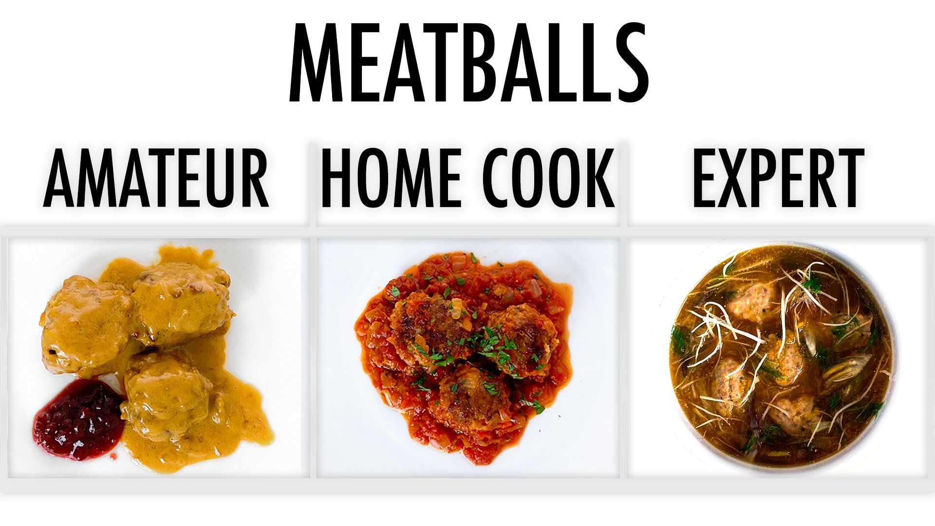 Watch 4 Levels of Meatballs Amateur to Food Scientist 4 Levels Epicurious