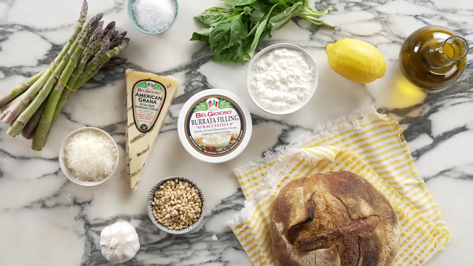 Watch Asparagus Pesto Tartine with Stracciatella Burrata Filling Epicurious