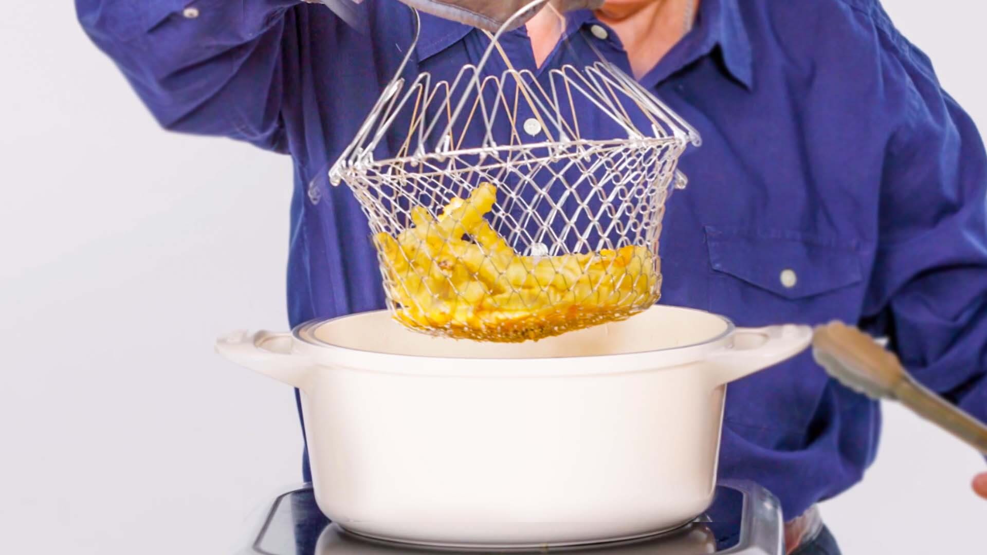 Feeding Four: French Collapsible Wire Salad Baskets