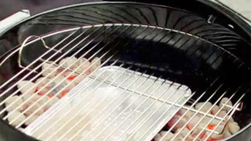 Indirect heat grill outlet