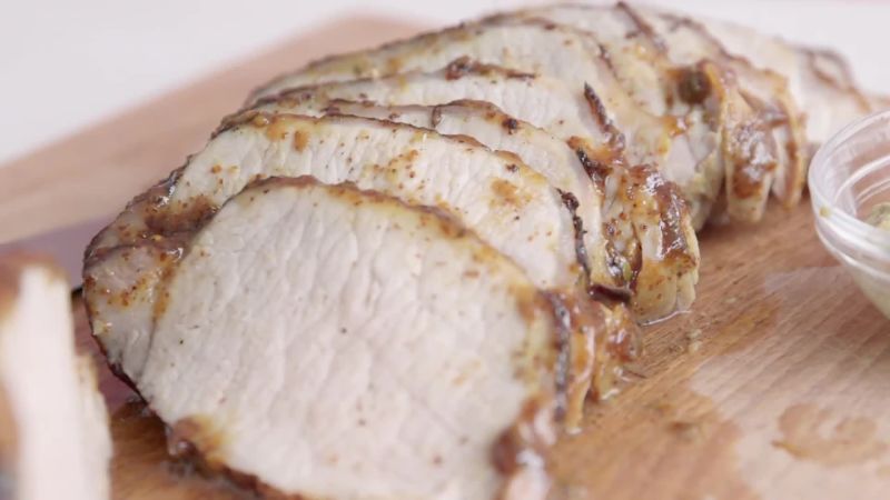 Cider Brined Mustard Glazed Pork Loin Recipe Epicurious Com