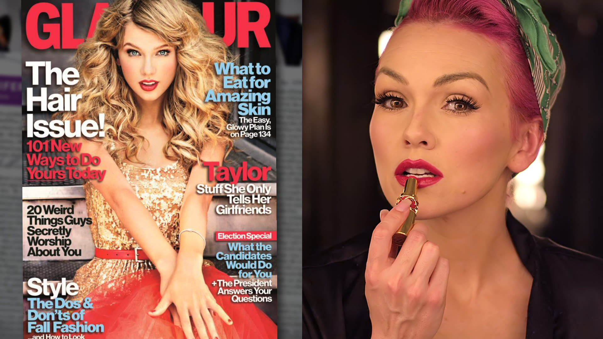 Watch Get Taylor Swift’s Bold Red Lip From Her 2012 Glamour Cover