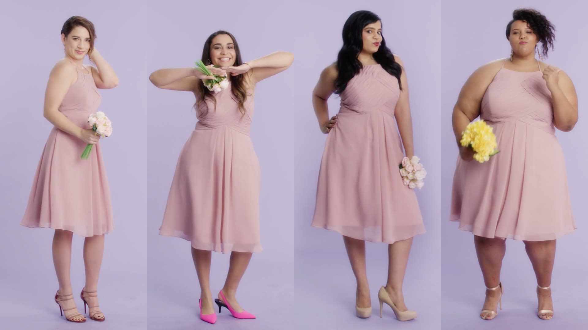 Watch Women Sizes 0 Through 28 Try On The Same Bridesmaid Dress Glamour