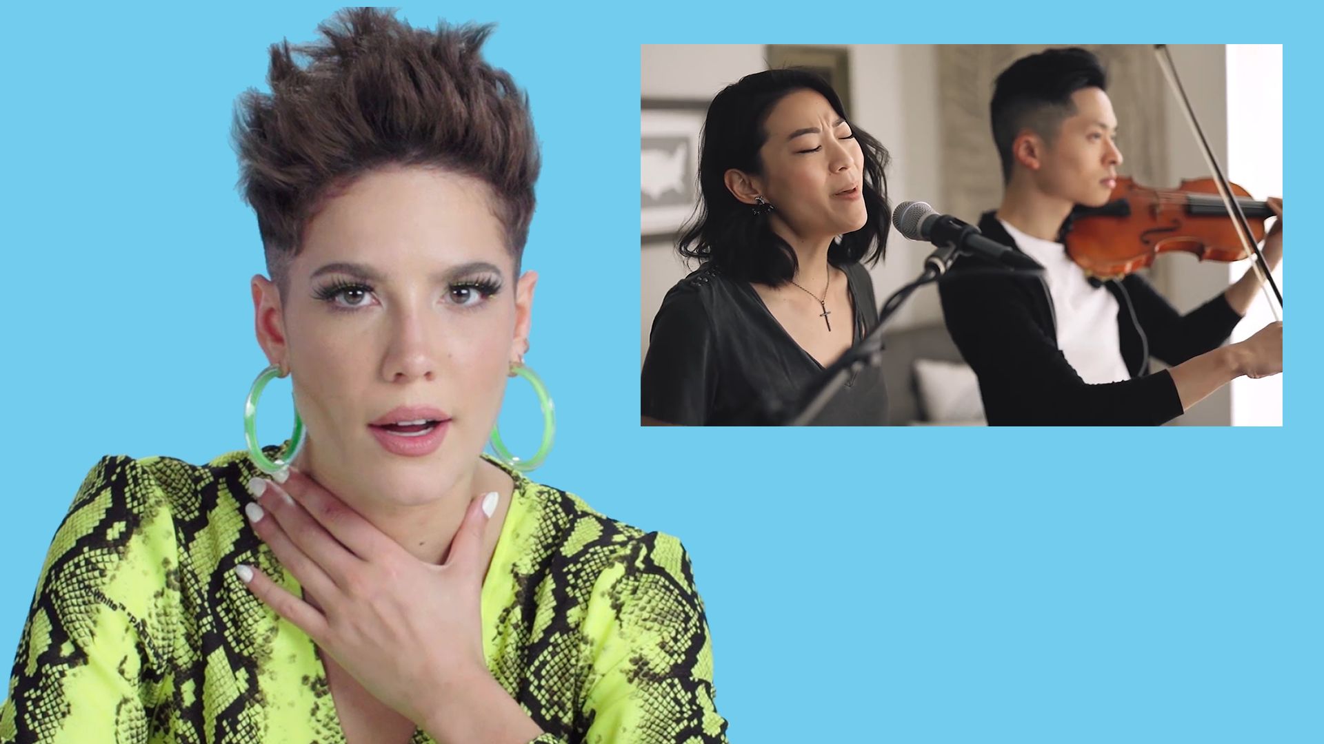 Watch Halsey Watches Fan Covers on YouTube | You Sang My Song | Glamour